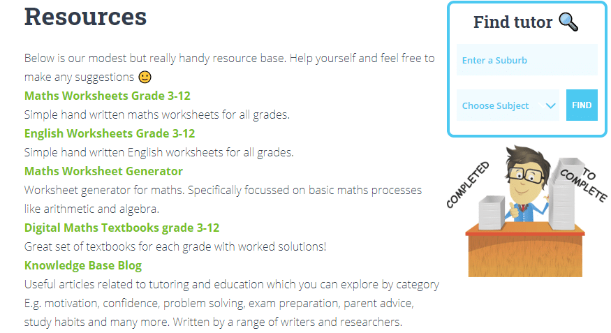 Maths and English worksheets
