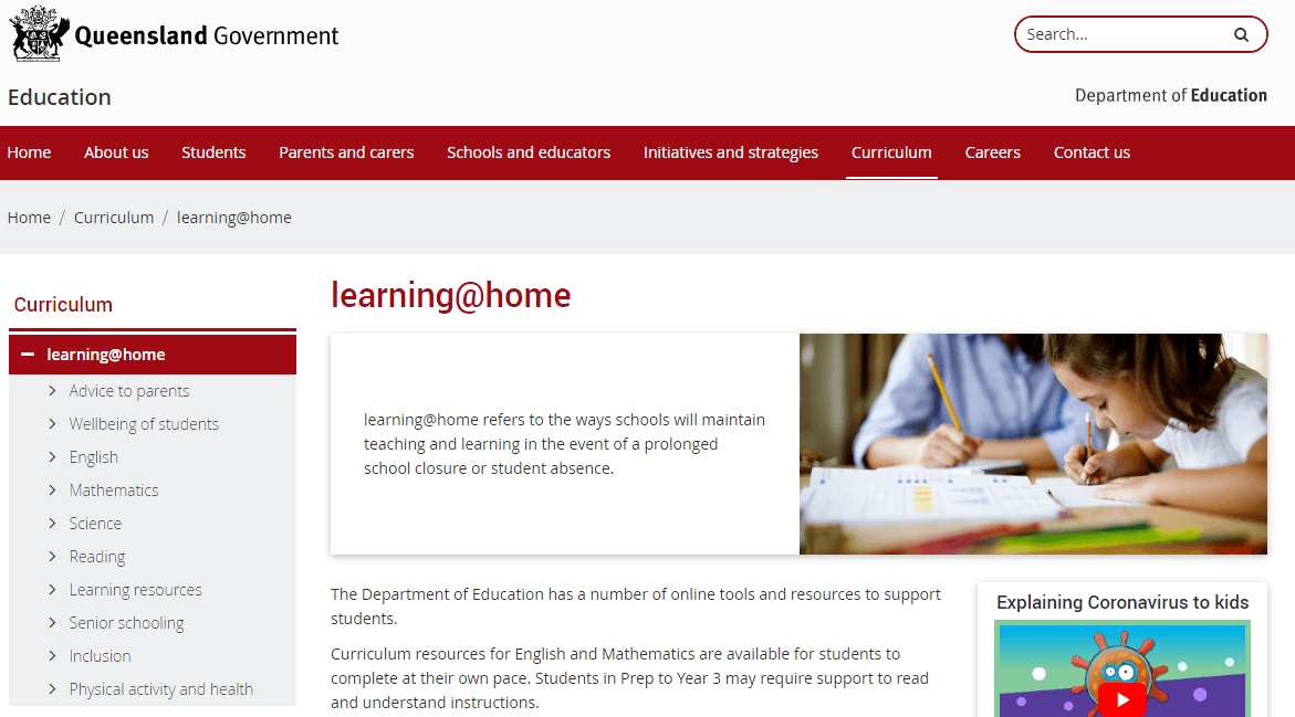 Digital learning resources to support school, educators