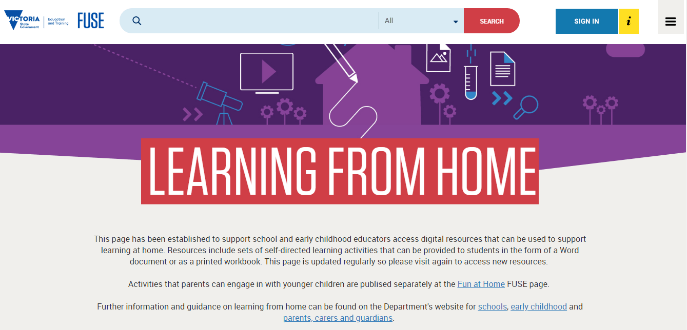Learning from home